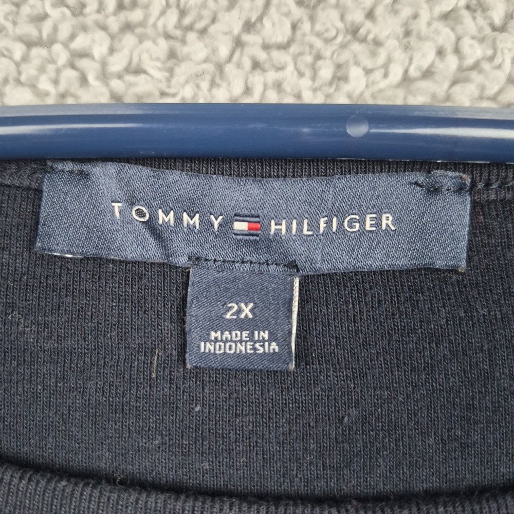 Tommy Hilfiger 2X Pullover Womens Top Blue Yellow Stripes - Picture 3 of 8
